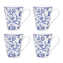 Ginseng Mugs Set of 4 240ml Blue