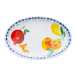Porto Positano Oval Serving Platter Citrus 32cm