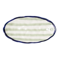 Porto Sable Oval Platter 31cm Sage