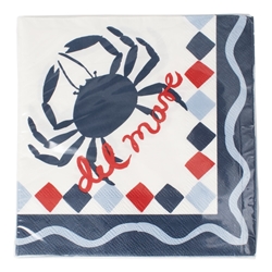 Porto Nautilus 20 Pack Paper Napkins Crab