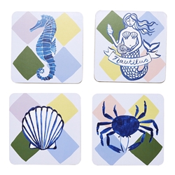 Porto Nautilus Set of 4 Coasters 10cm Siren