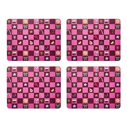 Porto 'Tis The Season Set of 4 Placemats 34cm Festive Check