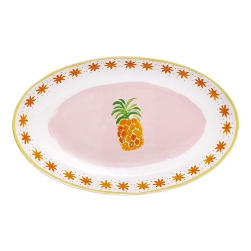 Porto Fiesta Oval Serving Platter Pineapple 32cm