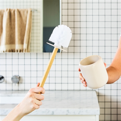 Porto Hamilton Ceramic Toilet Brush and Holder Blush