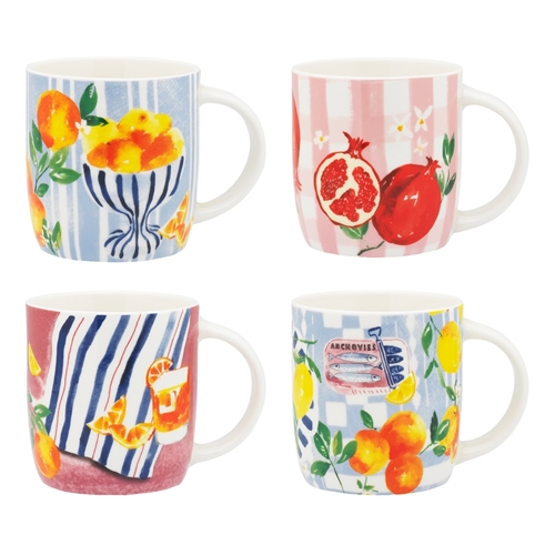 Porto Positano Set of 4 Mugs 330ml
