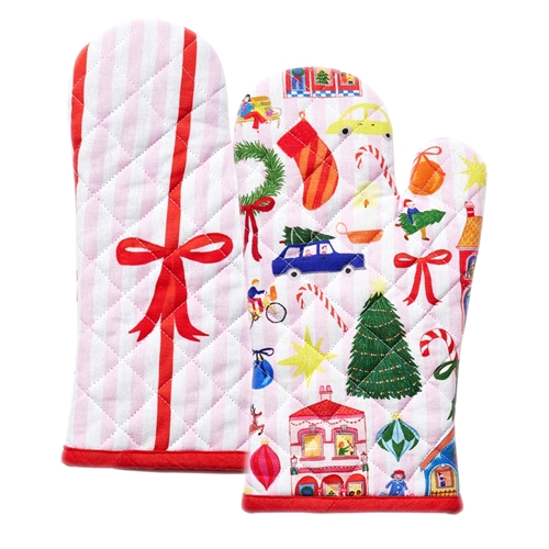 Porto Night Before Set of 2 Oven Mitts