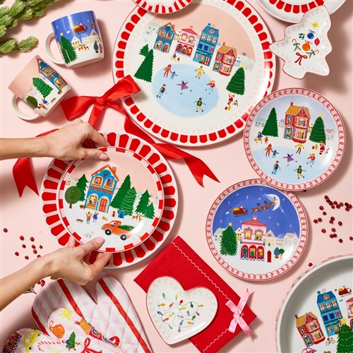 Porto Night Before Side Plate Red Truck 20cm