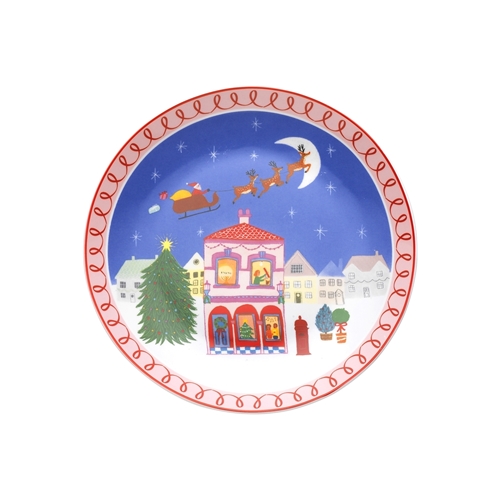Porto Night Before Side Plate Santa Sleigh 20cm