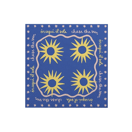 Porto Sole 20pk Paper Napkins Blue