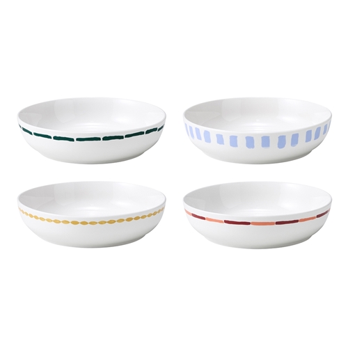 Porto Valentina  Set of 4 Dinner Bowls 21.5cm Assorted