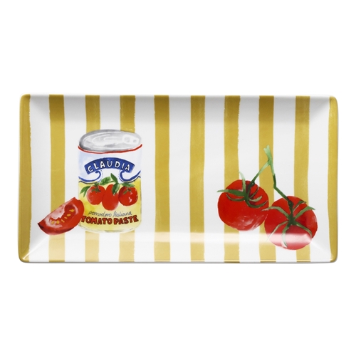 Porto Valentina Rectangle Serving Platter 29.5cm Tomato