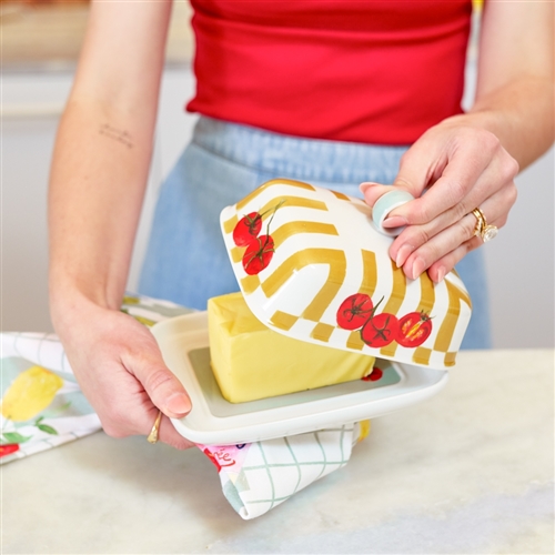 Porto Valentina Butter Dish Tomato