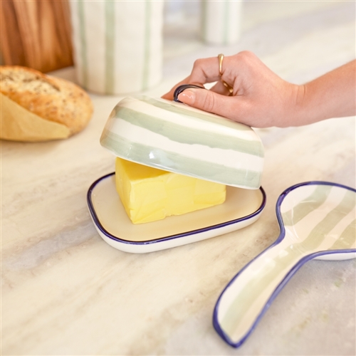 Porto Sable Butter Dish Sage