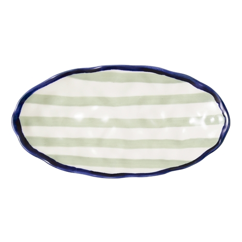 Porto Sable Oval Platter 31cm Sage