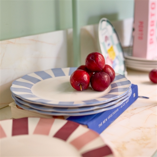 Porto Emery Set of 4 Dinner Plates Sky 26.5cm