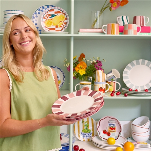 Porto Emery Set of 4 Dinner Plates Snowberry 26.5cm