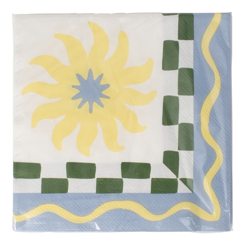 Porto Nautilus 20 Pack Paper Napkins Sun