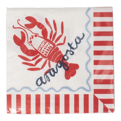 Porto Nautilus 20 Pack Paper Napkins Lobster