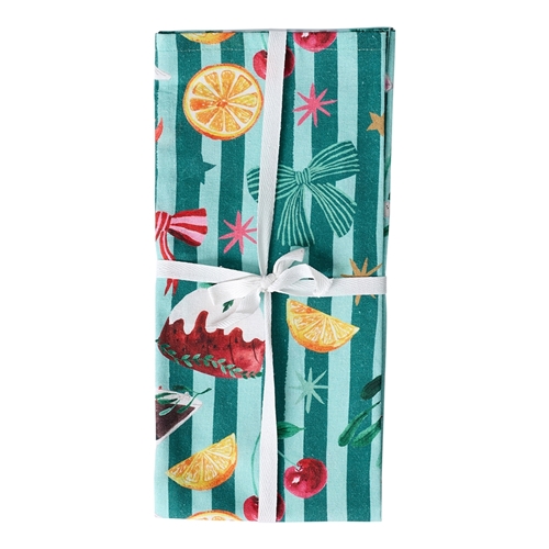 Porto 'Tis The Season Set of 2 Tea Towels Pudding