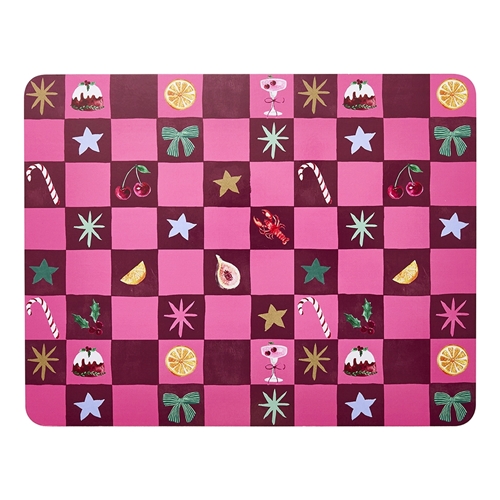 Porto 'Tis The Season Set of 4 Placemats 34cm Festive Check